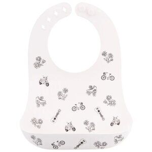 Stephen Joseph Silicone Baby Bib With Catcher - Bicycle